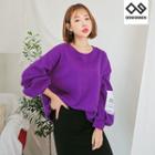 Plus Size Brushed-fleece Lined Over-fit Sweatshirt