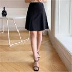 Pintuck-trim A-line Skirt
