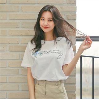 Floral Embroidered T-shirt