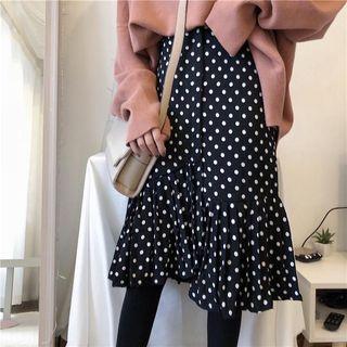 Dot Irregular A-line Skirt