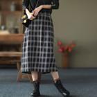 Plaid Mid Skirt
