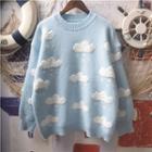 Round Neck Cloud Jacquard Sweater / Cardigan / Vest
