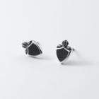 Nut Stud Earring 1 Pair - Black - One Size