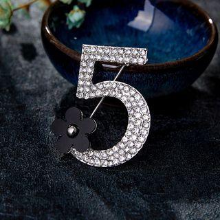 Embellished 5 Brooch