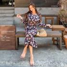 Floral H-line Long Dress