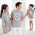 Family Matching Pigeon Print Short Sleeve T-shirt / Elbow Sleeve Tunic
