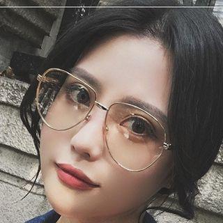 Oversized Metal Frame Glasses
