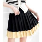 Two-tone Pleat Skirt