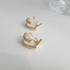 Polished Alloy Earring 1 Pair - Clip On Earring - Gold - One Size