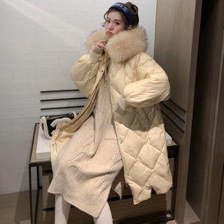 Quilted Zip-up Long Parka