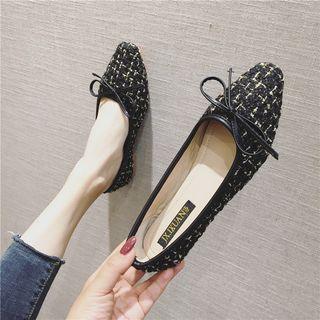 Bow-accent Twill Flats