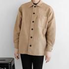 Colored Washed Buttoned Cotton Jacket