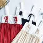 Color-block A-line Sleeveless Dress