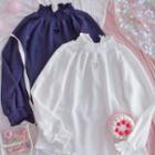 Mock-neck Heart Cut-out Sweatshirt