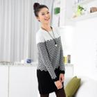 Zigzag Pattern Sweater Dress