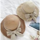 Bow-accent Foldable Sun Hat