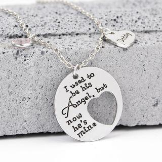 Cut-out Heart Lettering Necklace