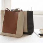 Two-tone Tote With Pouch