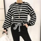 Set: Long-sleeve Striped T-shirt + Sweatpants