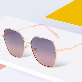 Oversize Polygon Metal Sunglasses