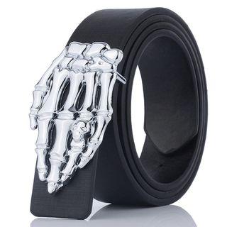 Skeleton Hand Faux Leather Belt