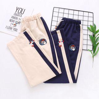 Logo Paneled Straight-cut Pants