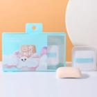 Set Of 2: Powder Puff Set Of 2 - With Case - White - One Size