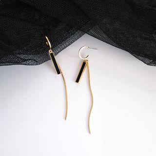Bar Drop Earring 1 Pair - S925 Sterling Silver Stud Earring - One Size