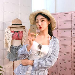 Scallop-edge Artificial Straw Hat
