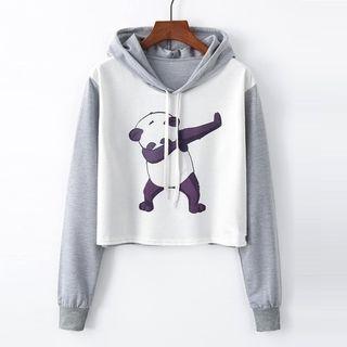 Panda Print Long-sleeve Sweater
