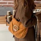 Buckled Flap Crossbody Bag Light Brown - One Size
