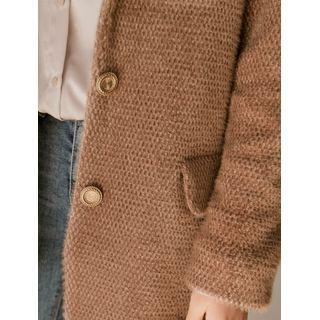 Metallic-button Wool Blend Blazer
