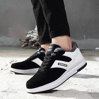 Furry Trim Color Block Sneakers