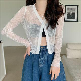 Single-button Light Cardigan