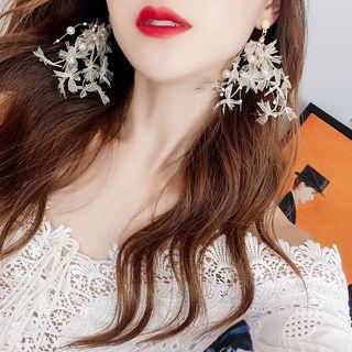 Faux Pearl Lace Fringed Earring As Shown In Figure - One Size