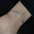 Alloy Knot Bracelet 1 Pc - Silver - One Size