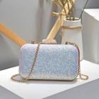 Sequined Evening Box Clutch