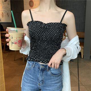 Dot Print Camisole Top Black - One Size