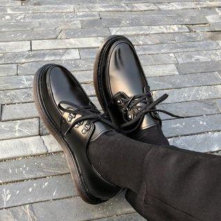 Patent Faux-leather Oxfords