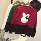 Rabbit Appliqu  Sweater