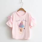 Sequined Ice Cream Short-sleeve T-shirt