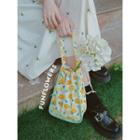 Floral Drawstring Shoulder Bag Yellow - One Size