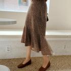 Pattern Long Mermaid Skirt Brown - One Size