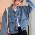 Long-sleeve Pocket Denim Jacket