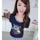 Embroidered Short-sleeved T-shirt