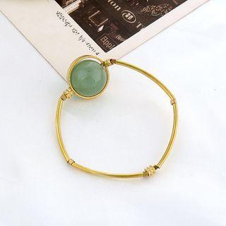 Faux Gemstone Alloy Bracelet