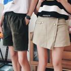 Couple Matching Double Breasted Skort / Shorts