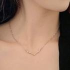 Deer Antler Chain Necklace 1 Pc - Deer Antler Chain Necklace - Silver - One Size
