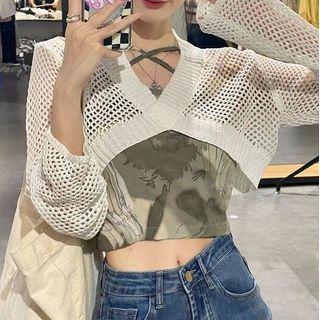 Camisole Top / Perforated Shrug