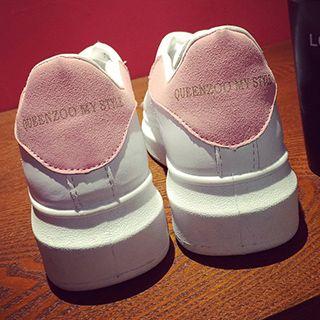 Contrast Heel Platform Sneakers